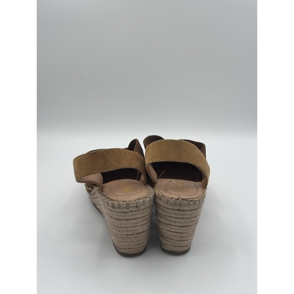 Born Women's Meade Sandle Sz 8 Wedge Platform Espadrille Mustard Suede Slingback - Picture 6 of 12